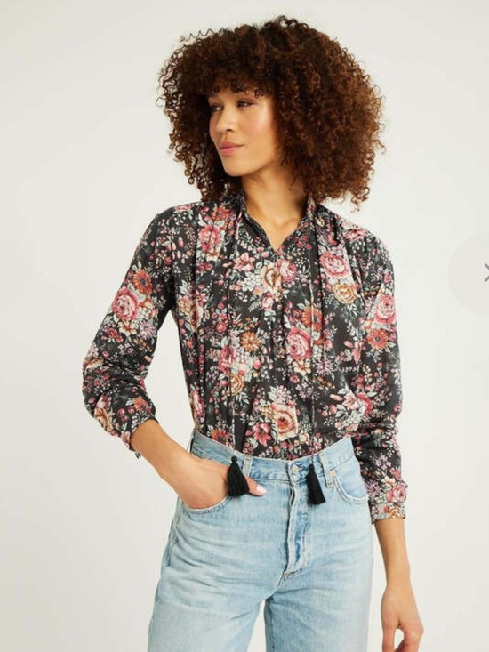 Maeve Tops - Mille Joni Top in Bloomsburg Floral Button Top Peasant Blouse XXS